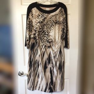 Chico’s Casual Women’s Size 2 L Animal Print Dress